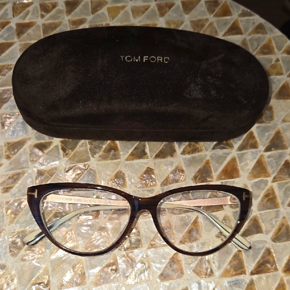 Tom Ford Women's Glasses - Black and Brown